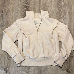 Varley Darah Cream Half-Zip Sweatshirt S